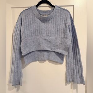 Urban Outfitters Light Blue Ribbed Sweater